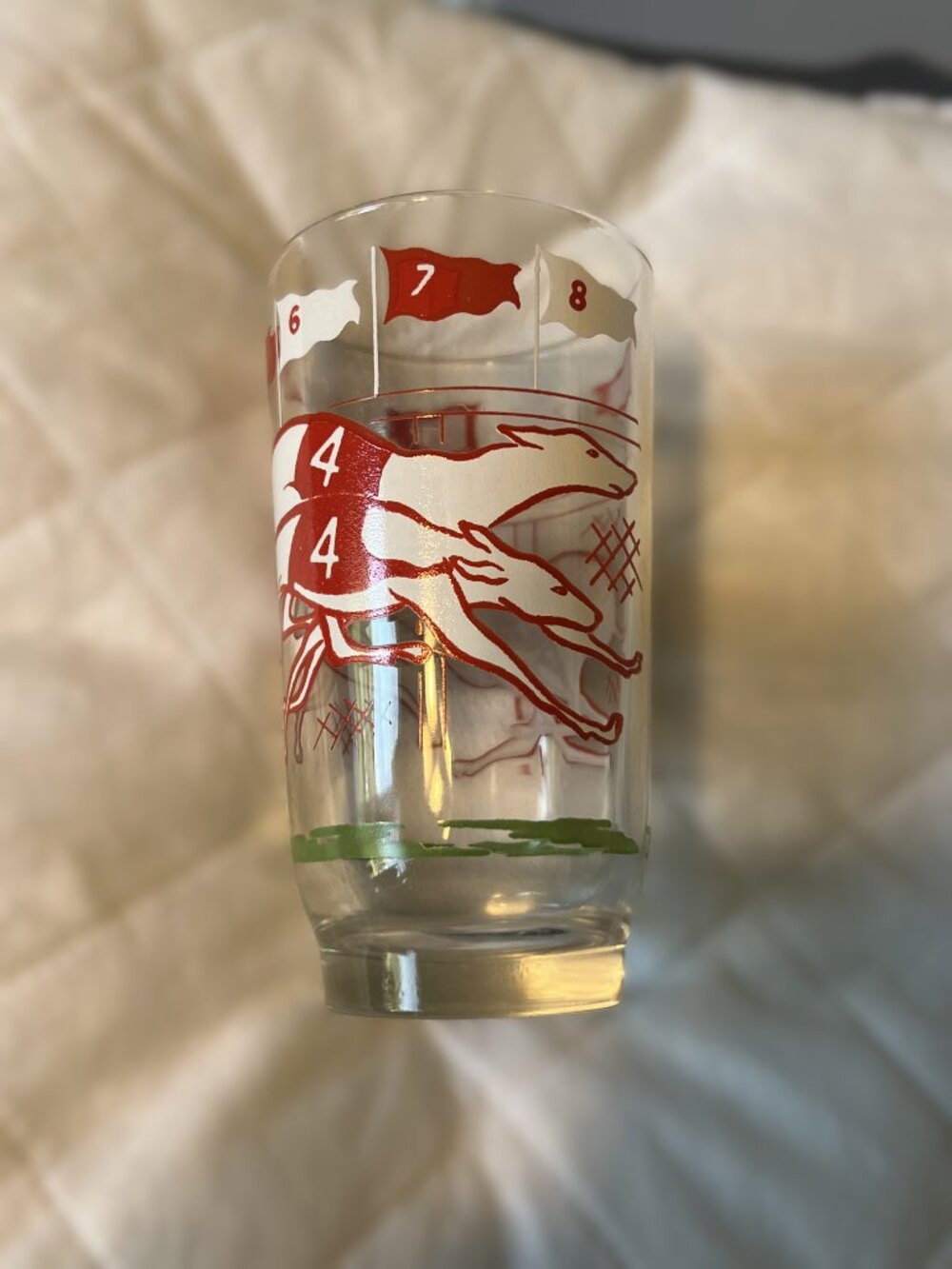 Vintage Boscul Velvet Peanut Butter Greyhound Dog Racing Glass #4 Glass Tumbler - Picture 4 of 5